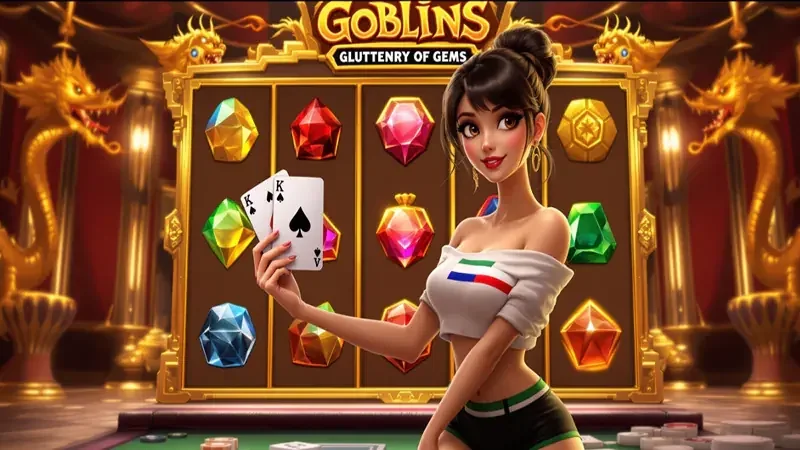 Layar permainan slot mobile dengan simbol dan panel hasil