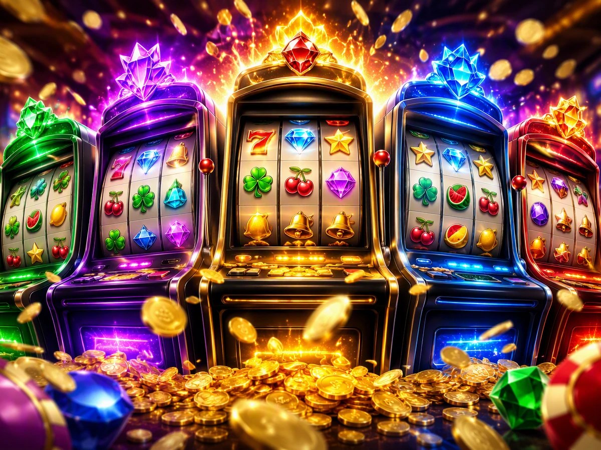 Tampilan reel slot berwarna di WINPKR
